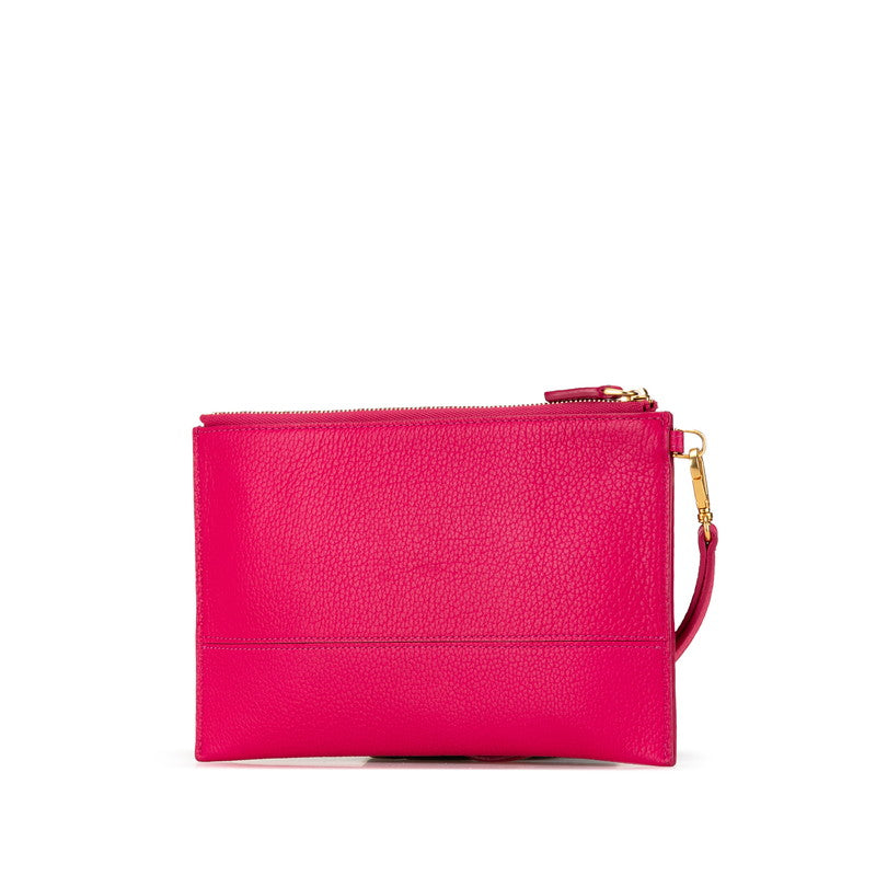 MCM Pink Leather Clutch Bag