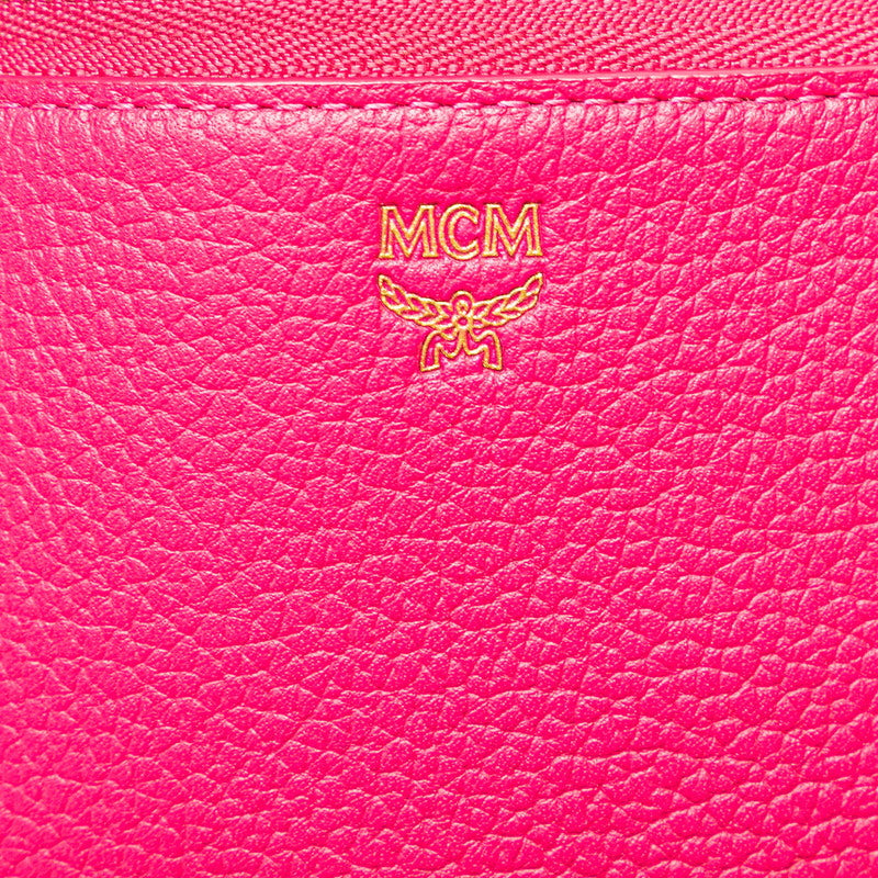 MCM Pink Leather Clutch Bag