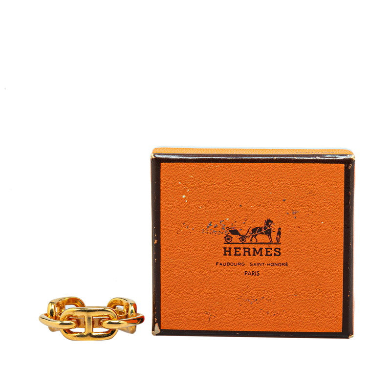 Hermes Chain D'Ancre Scarf Ring Gold