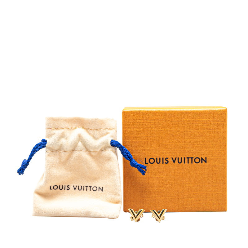 Louis Vuitton Essential V Earrings M68153 Gold Plated