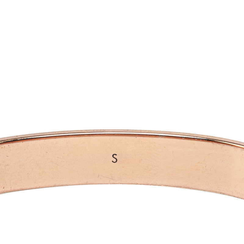 Louis Vuitton Nanogram Cuff Bangle Bracelet S Size M00253 Pink Gold Plated in Very Good Condition