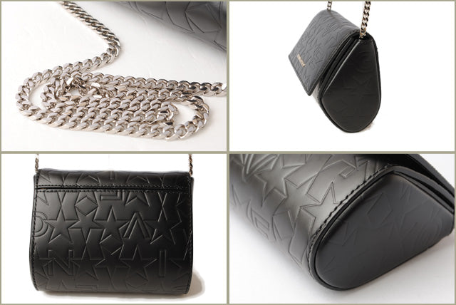 Givenchy Leather Chain Clutch Bag Black/Silver