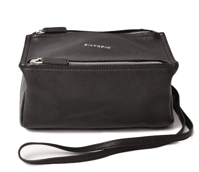 Givenchy Leather Shoulder/Clutch Bag BB05253 Black/Silver in Pristine Condition