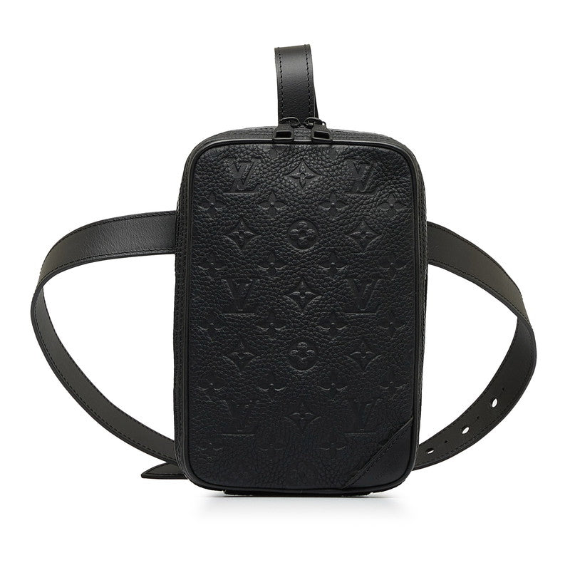 Louis Vuitton Monogram Utility Side Bag Shoulder Bag M53298 Black Leather in Very Good Condition