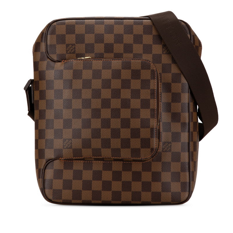 Louis Vuitton Damier Olaf MM Shoulder Bag N41441 Brown PVC Leather