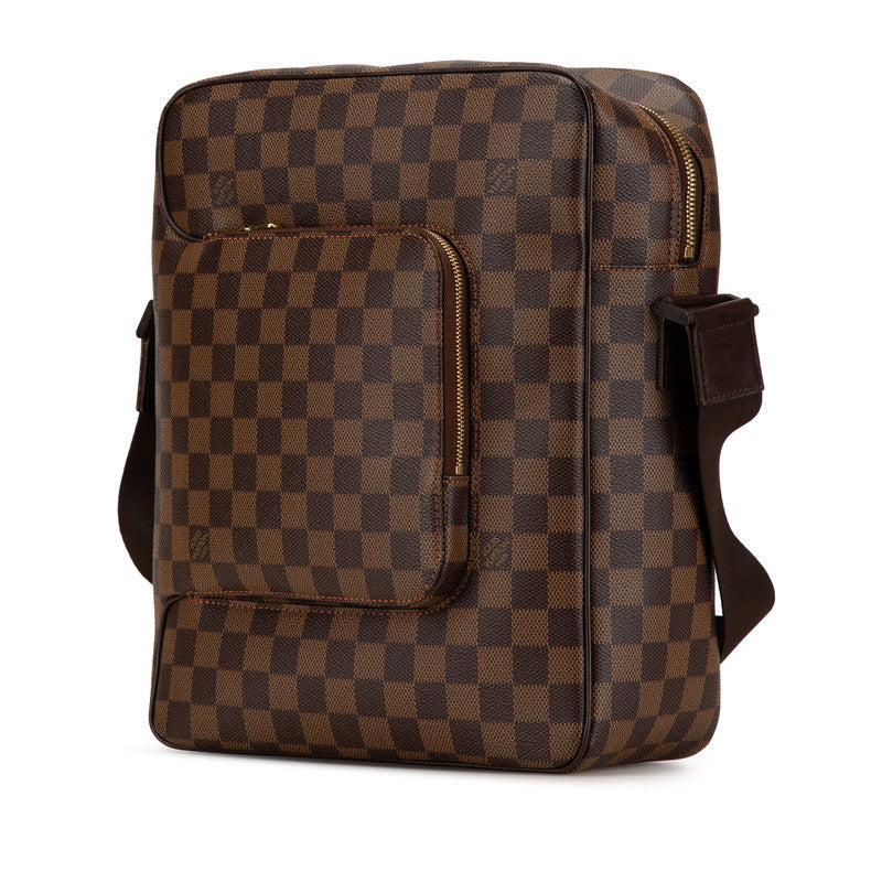 Louis Vuitton Damier Olaf MM Shoulder Bag N41441 Brown PVC Leather