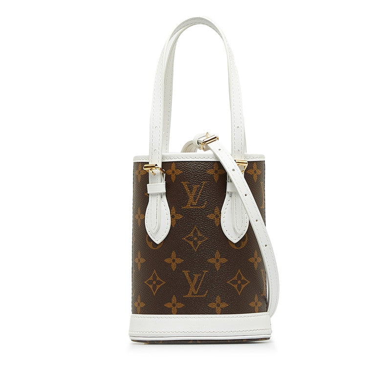 Louis Vuitton Monogram Nano Bucket Handbag M81489 in Very Good Condition