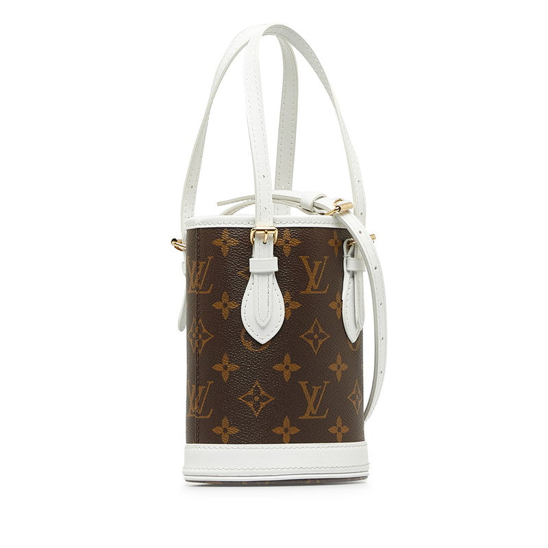 Louis Vuitton Monogram Nano Bucket Handbag M81489 in Very Good Condition