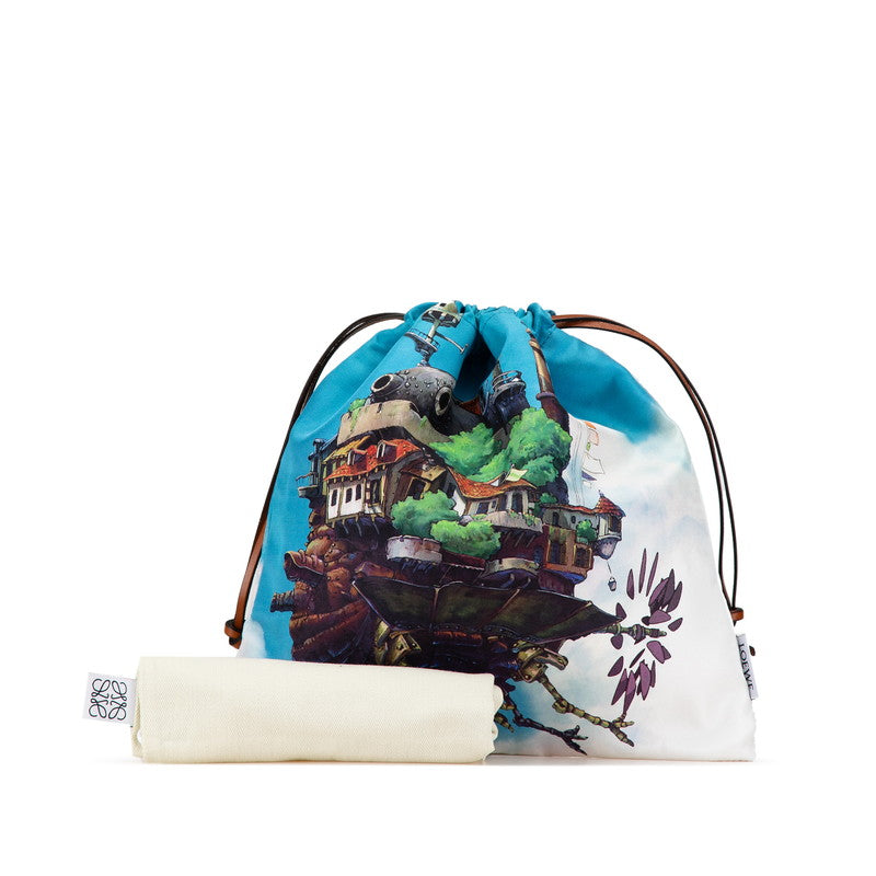 Loewe Howl's Moving Castle Canvas Leather Pouch