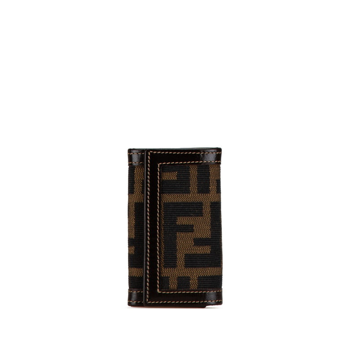 Fendi Zucca 6 Key Case Canvas Leather