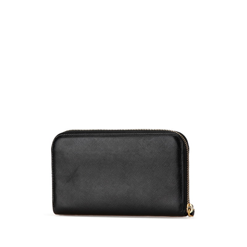 Prada Saffiano Leather Ribbon Zip Wallet