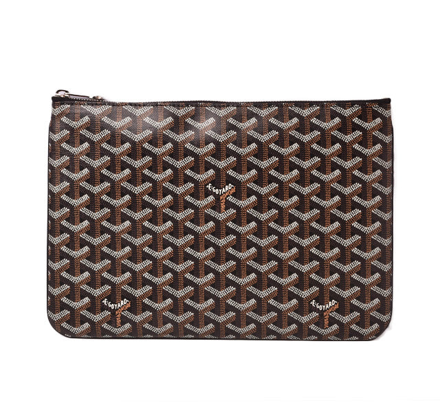 Goyard Clutch Bag Senat MM Black in Pristine Condition