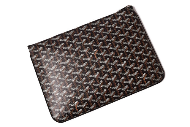 Goyard Clutch Bag Senat MM Black in Pristine Condition