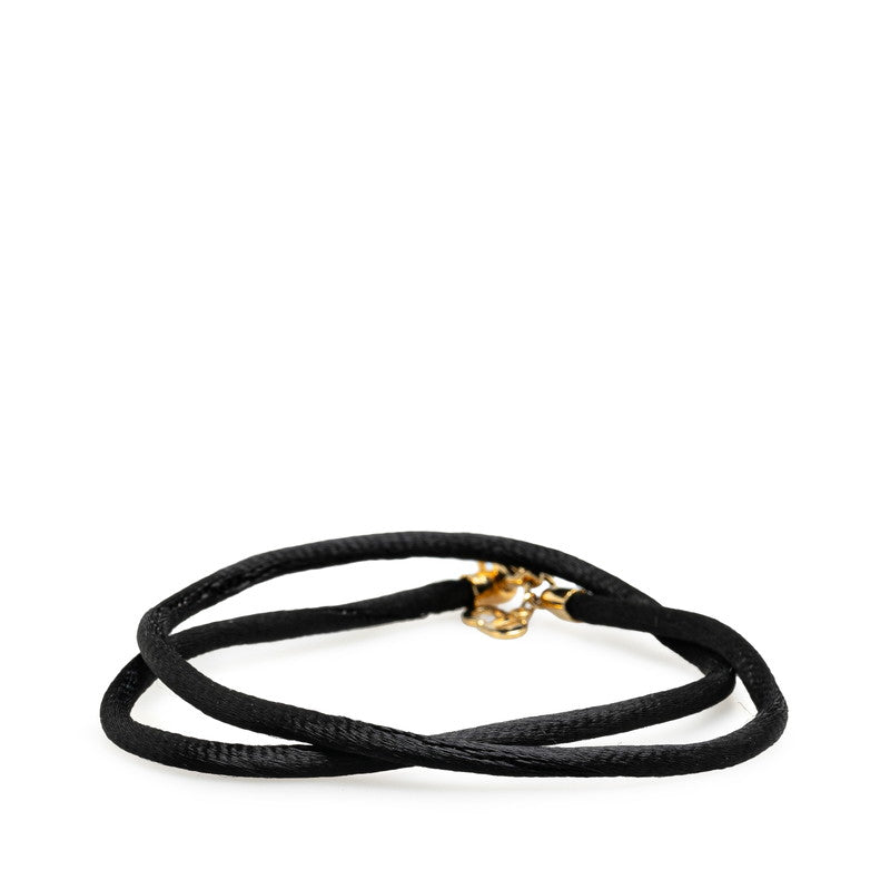 Dior CD Logo Necklace Choker Black Gold