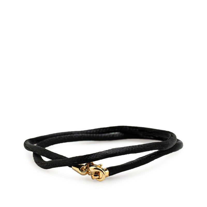 Dior CD Logo Necklace Choker Black Gold