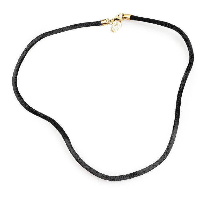 Dior CD Logo Necklace Choker Black Gold