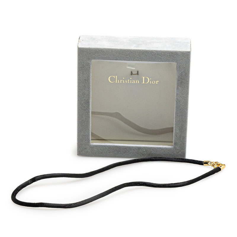 Dior CD Logo Necklace Choker Black Gold