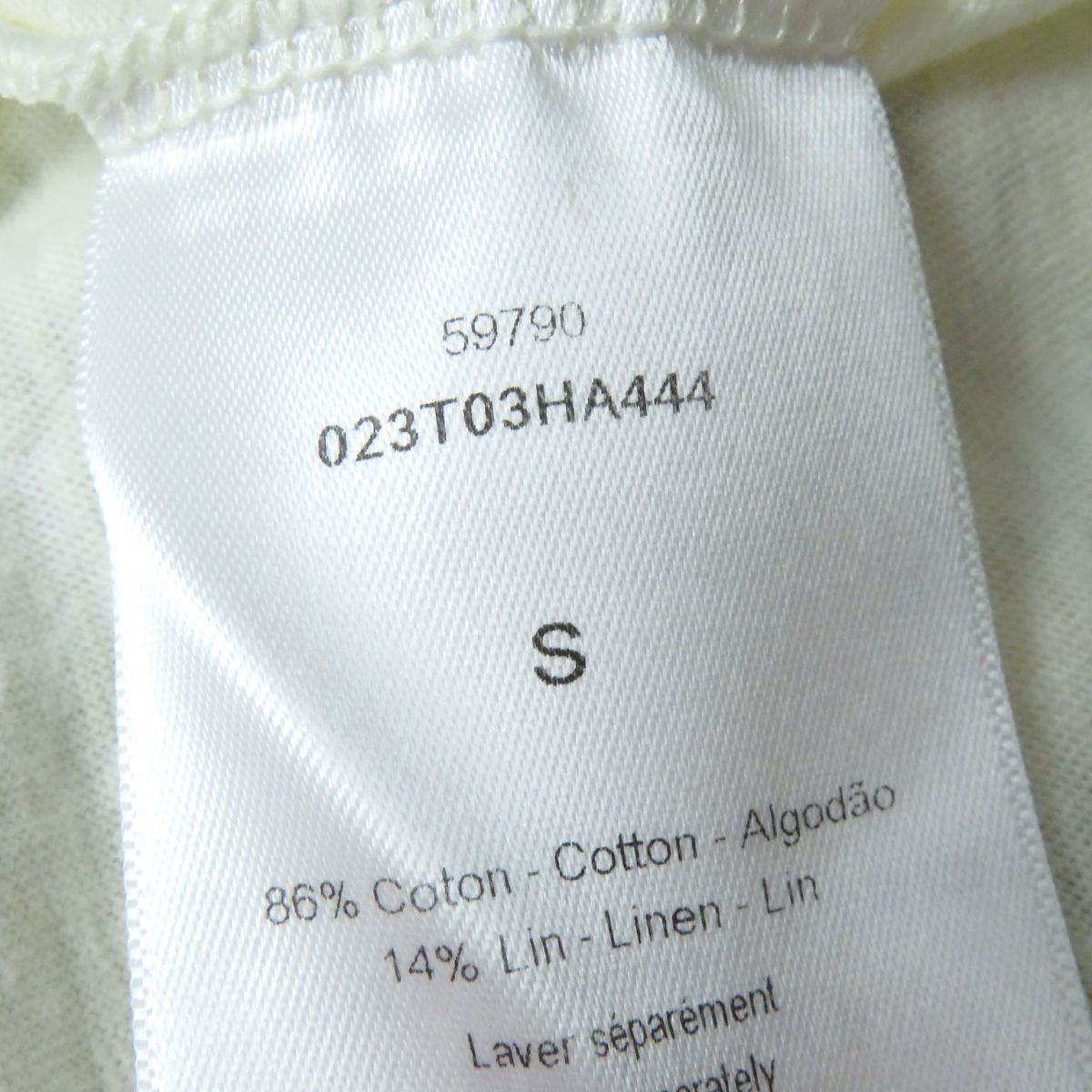 Dior Cotton Linen T-Shirt S 023T03HA444