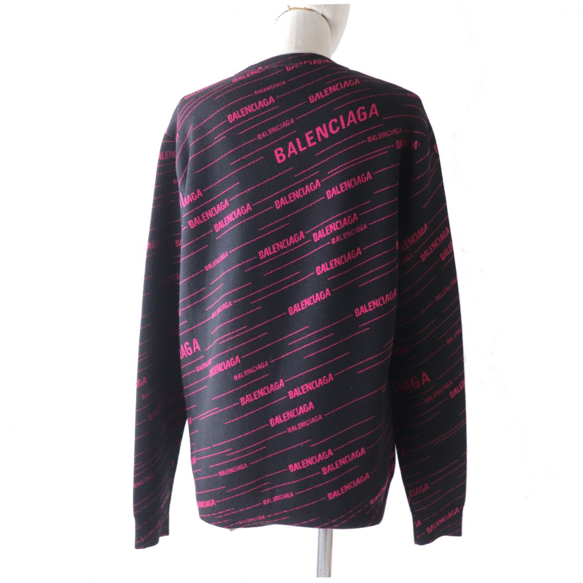 Balenciaga Logo Jacquard Knit Sweater XS