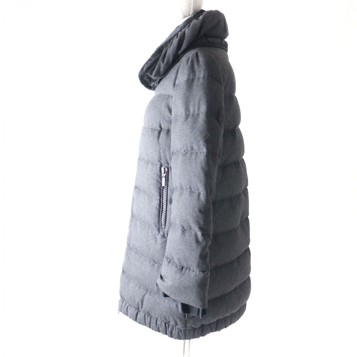 Moncler MADINE Wool Down Coat Women's Dark Gray