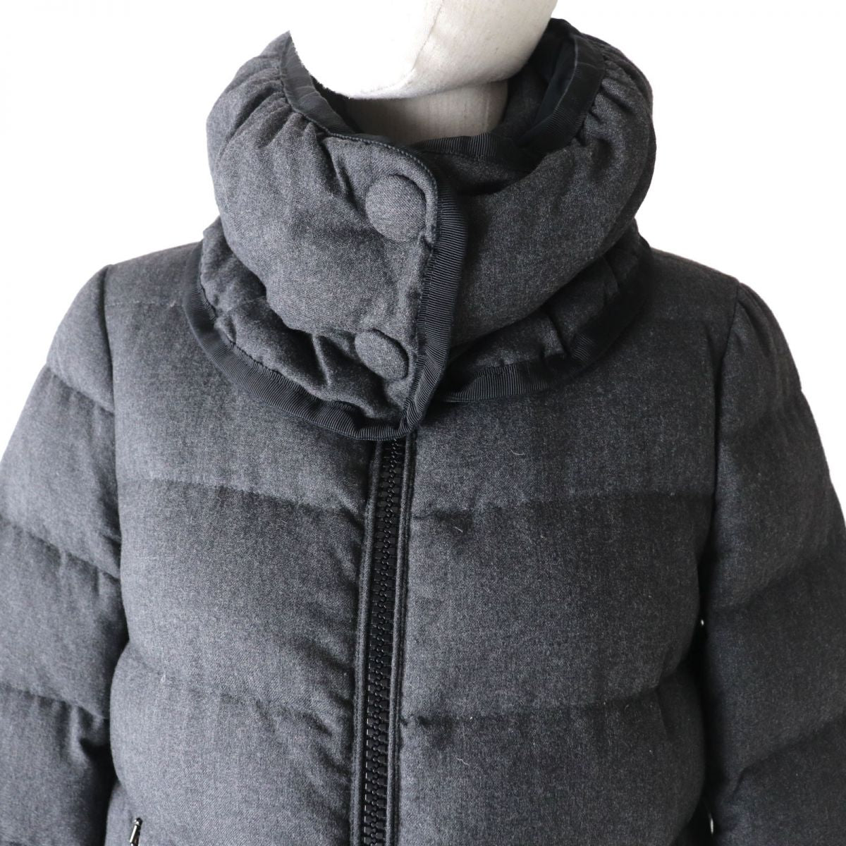 Moncler MADINE Wool Down Coat Women's Dark Gray