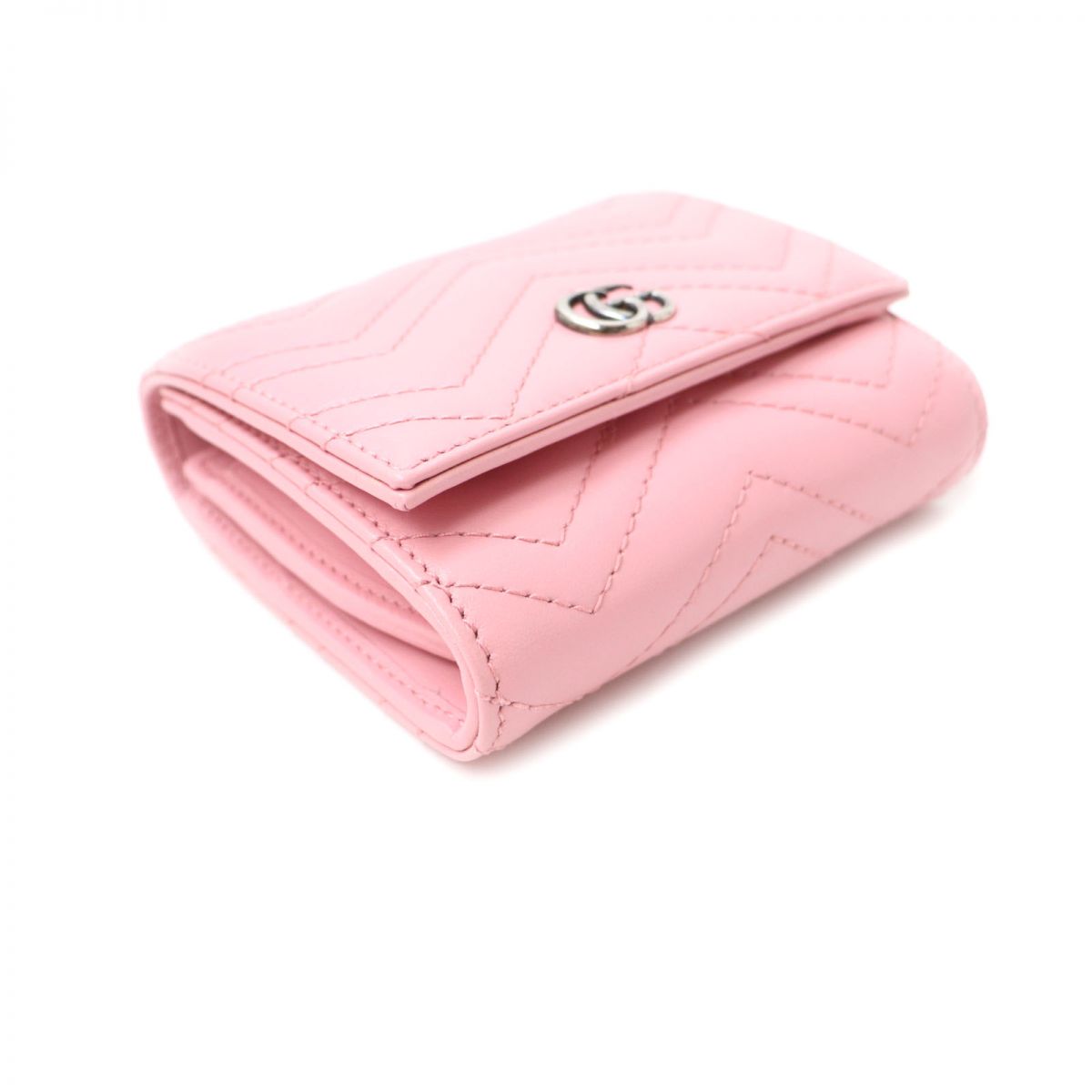 GUCCI GG Marmont Leather Wallet Pink