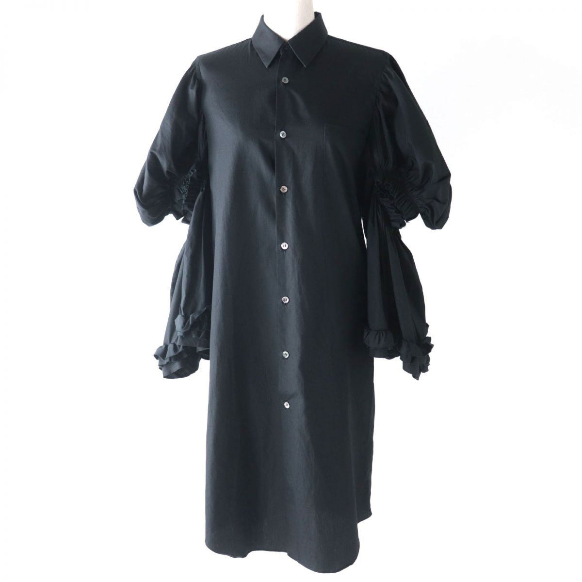 Comme des Garcons Cotton Shirt Dress Black XS