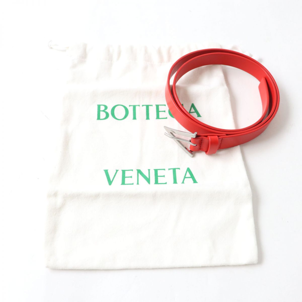 Bottega Veneta Red Leather Belt 629763