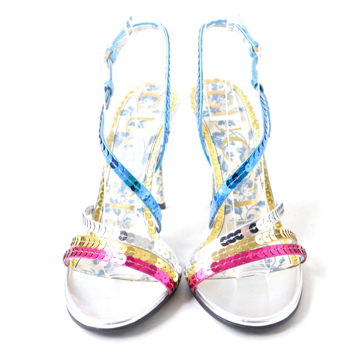 Gucci Floral Sequin Strap Sandals Size 35