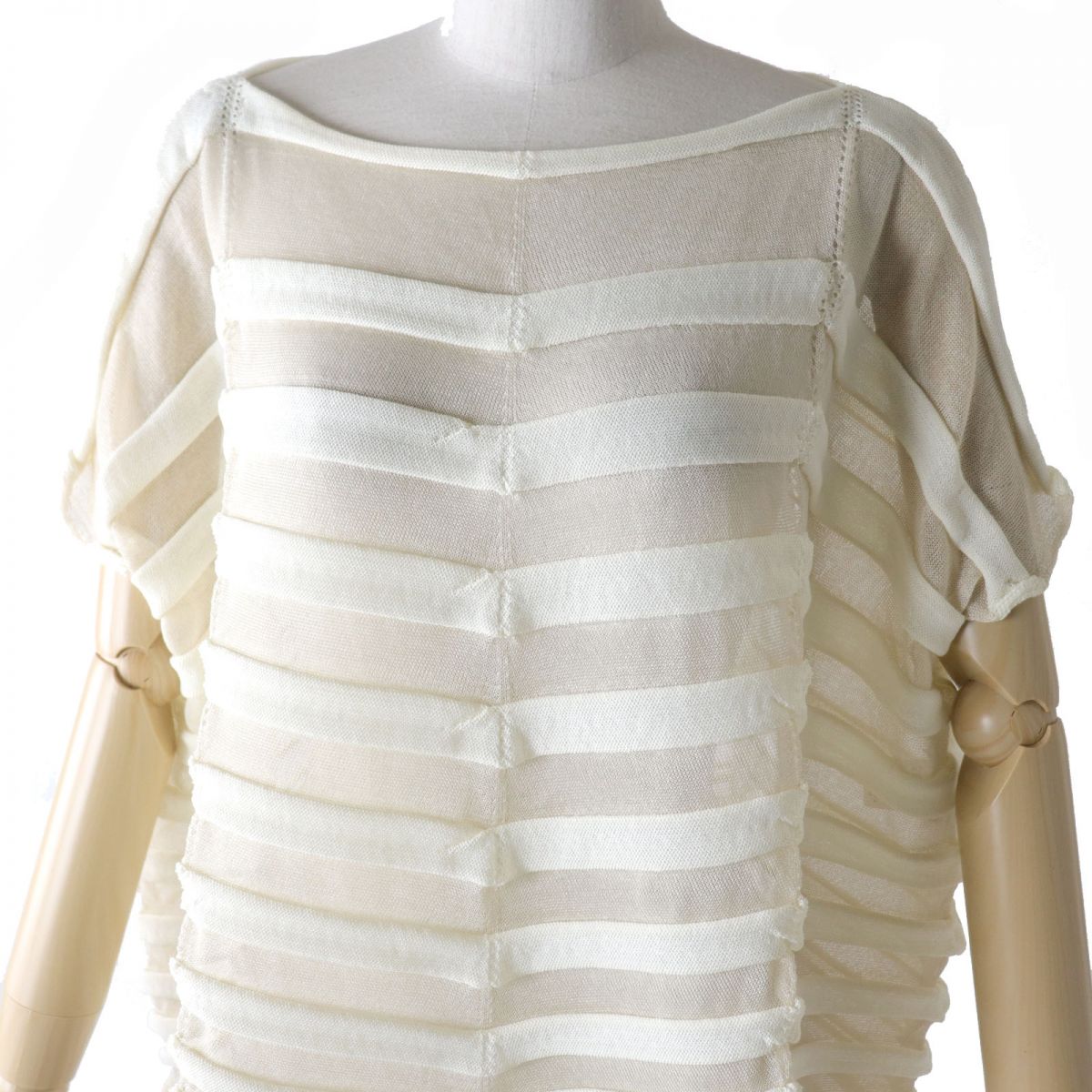 Issey Miyake JELLY KNIT Top Ivory 2