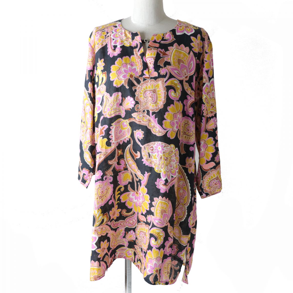 GUCCI Paisley G Logo Linen Dress 38