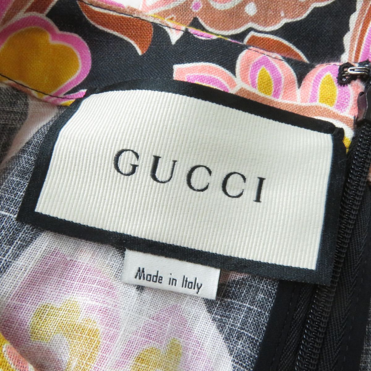 GUCCI Paisley G Logo Linen Dress 38