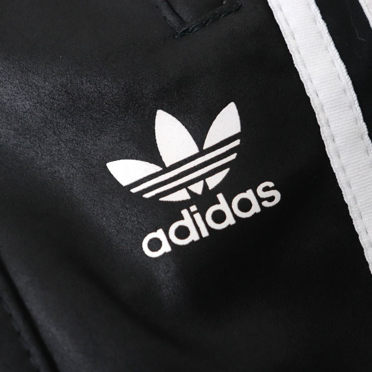 Adidas Lamb Leather Cotton Side Zip Track Pants Women's Black M