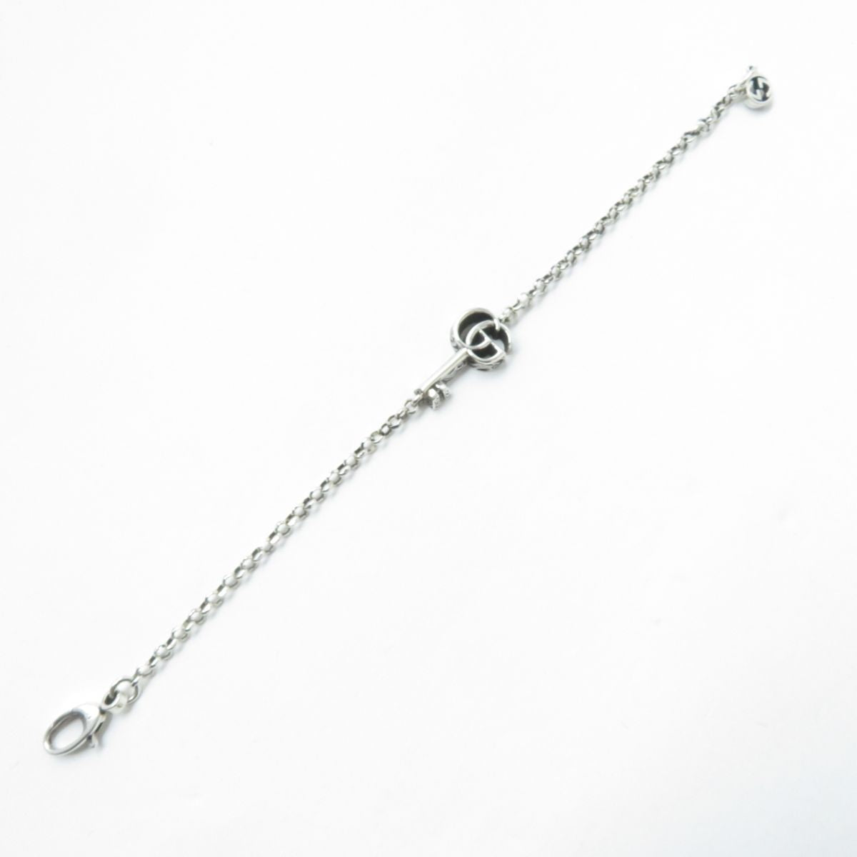 Gucci Silver Arabesque Double G Key Bracelet