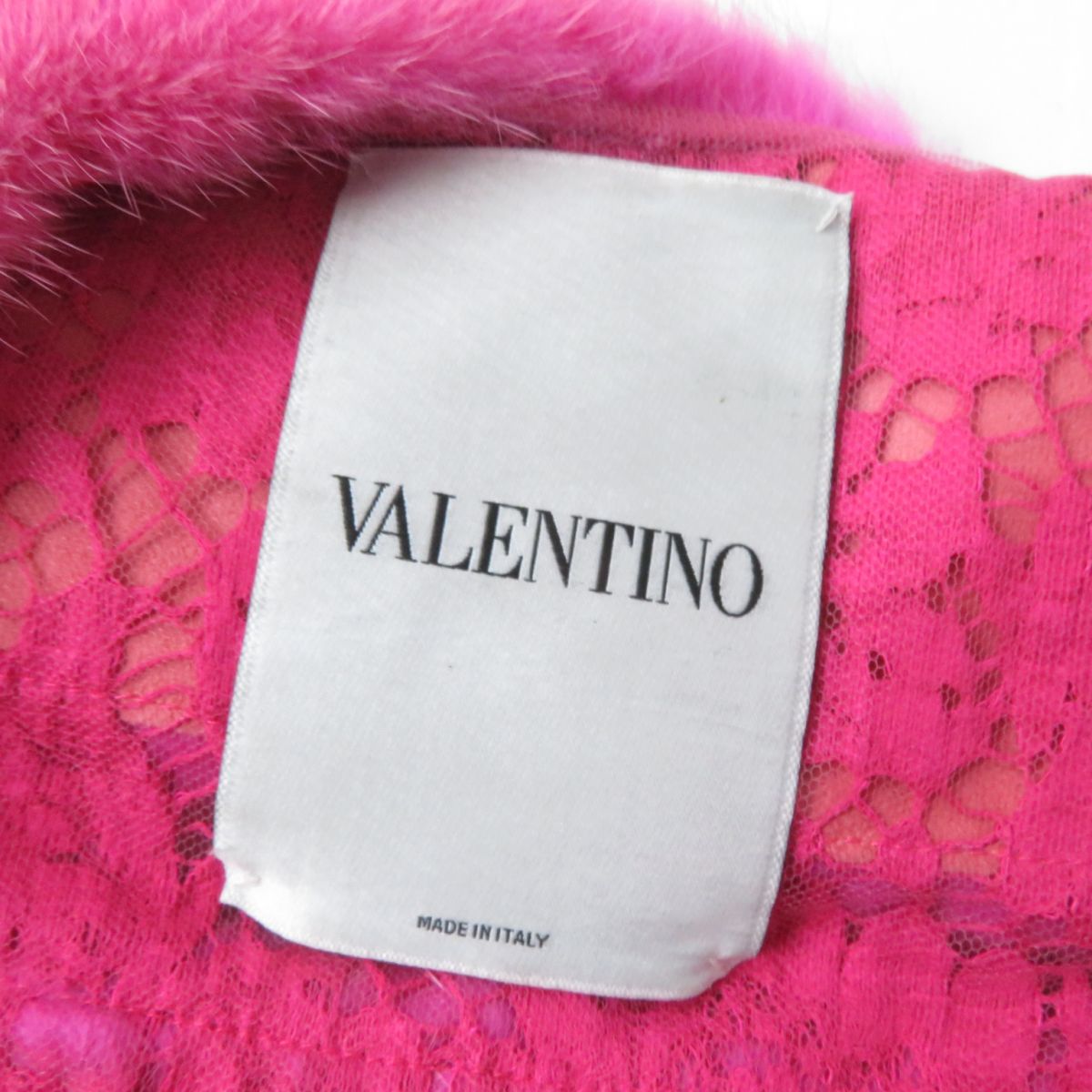 Valentino Mink Floral Lace Vest Outerwear