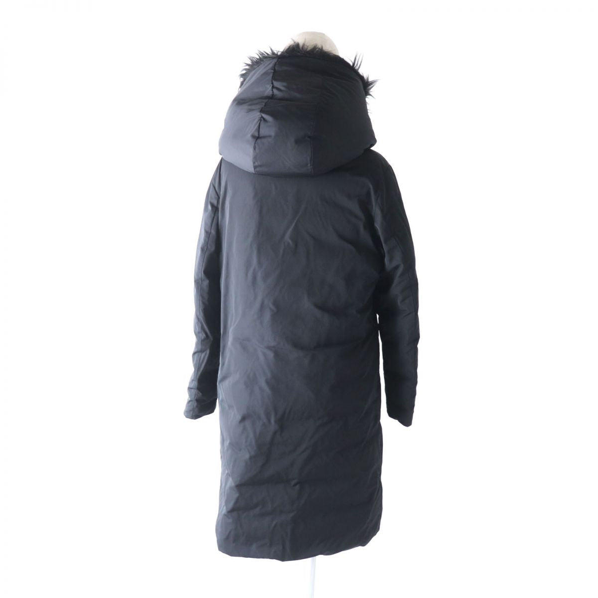 Moncler CRUCIANELLE Hooded Eco-Fur Long Down Coat Women