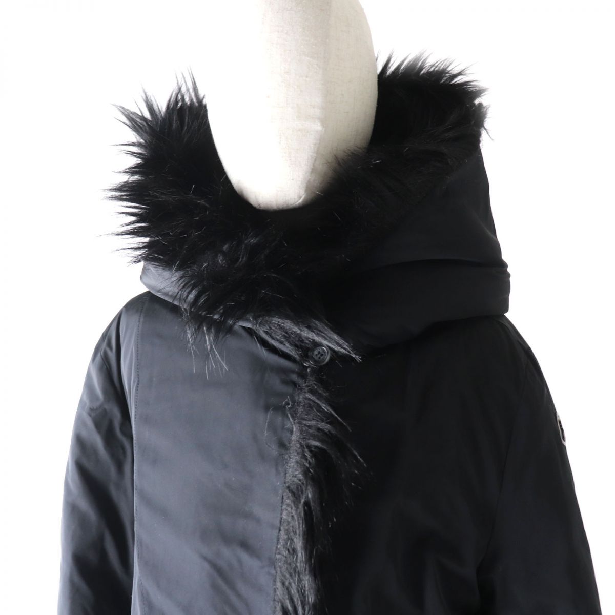 Moncler CRUCIANELLE Hooded Eco-Fur Long Down Coat Women