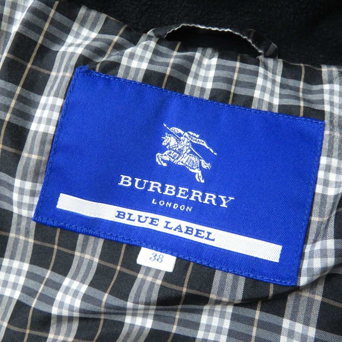 Burberry Blue Label Fur Hood Down Coat Black