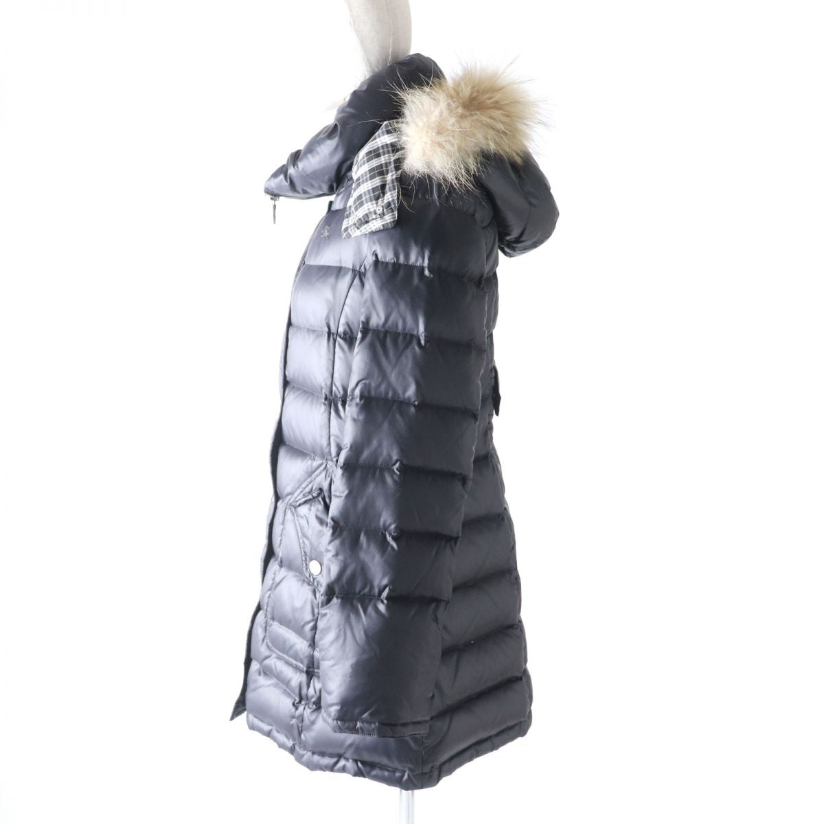 Burberry Blue Label Fur Hood Down Coat Black