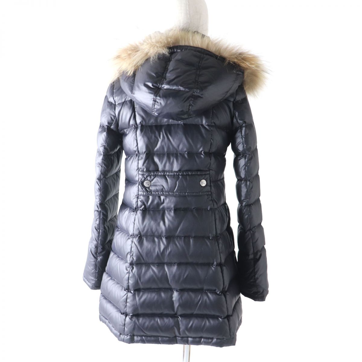 Burberry Blue Label Fur Hood Down Coat Black