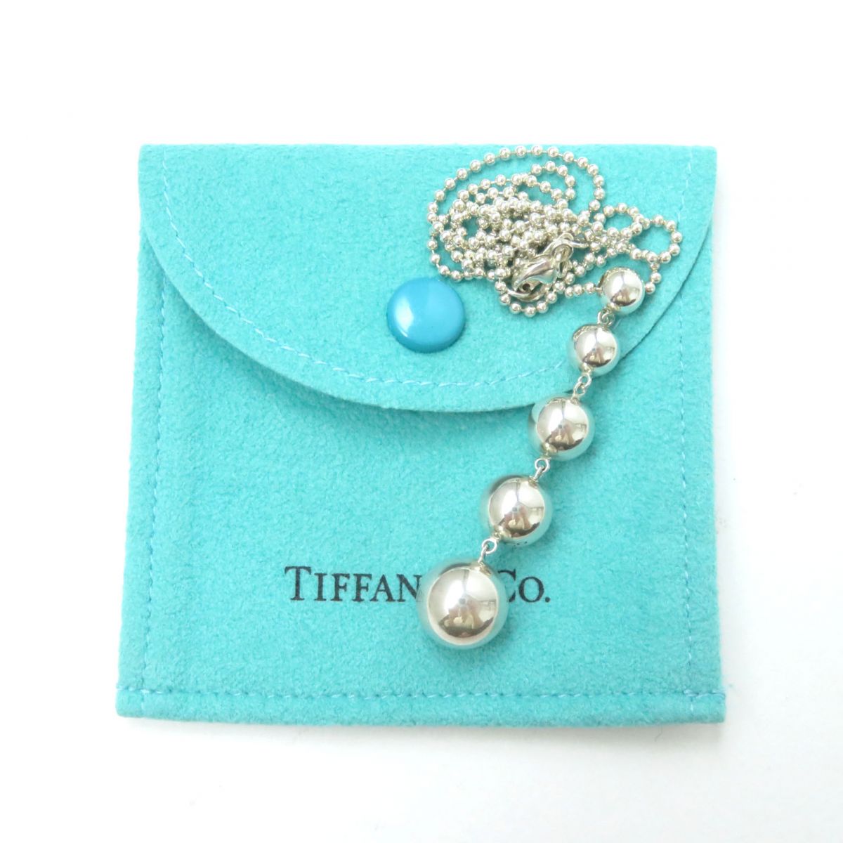 Tiffany & Co Silver Bead Ball Chain Pendant