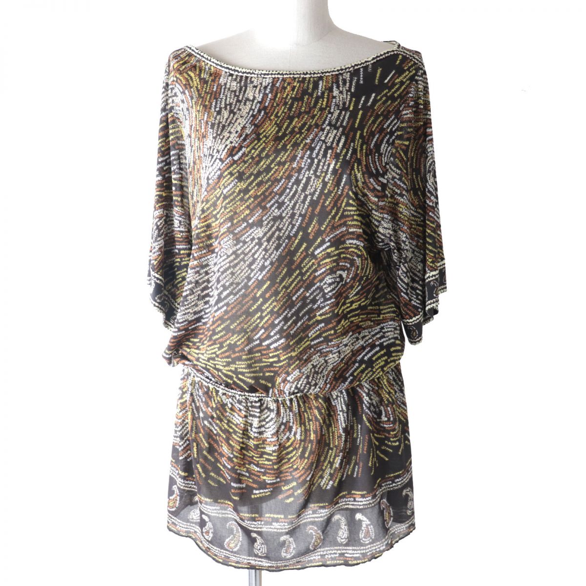 Leonard Fashion Print Boat Neck Tunic Top 38