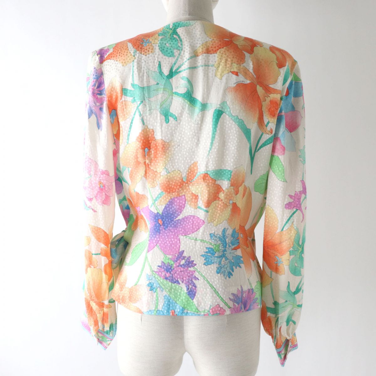 LEONARD Floral Silk Shirt Top Women