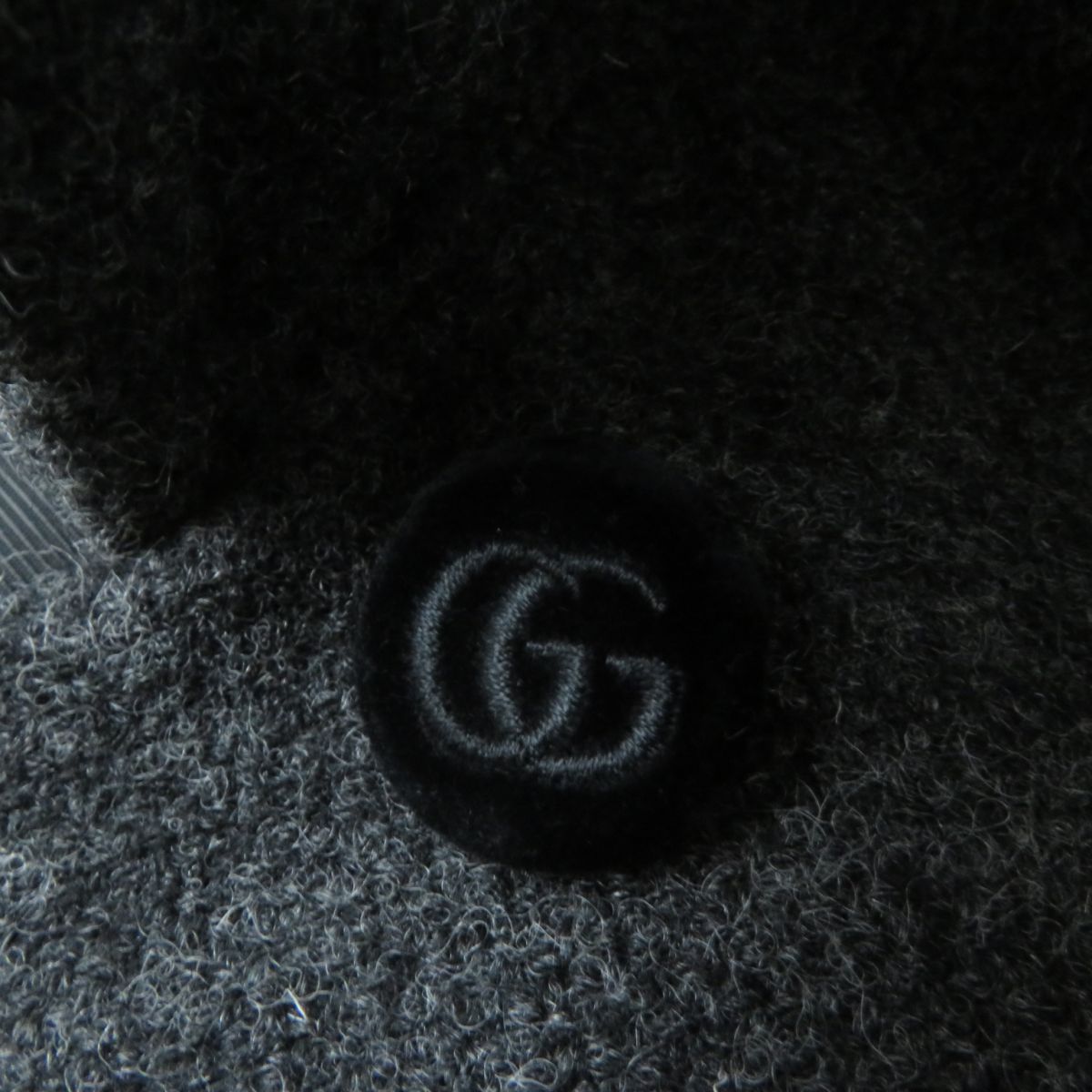 GUCCI Wool Coat 633355 Grey Black