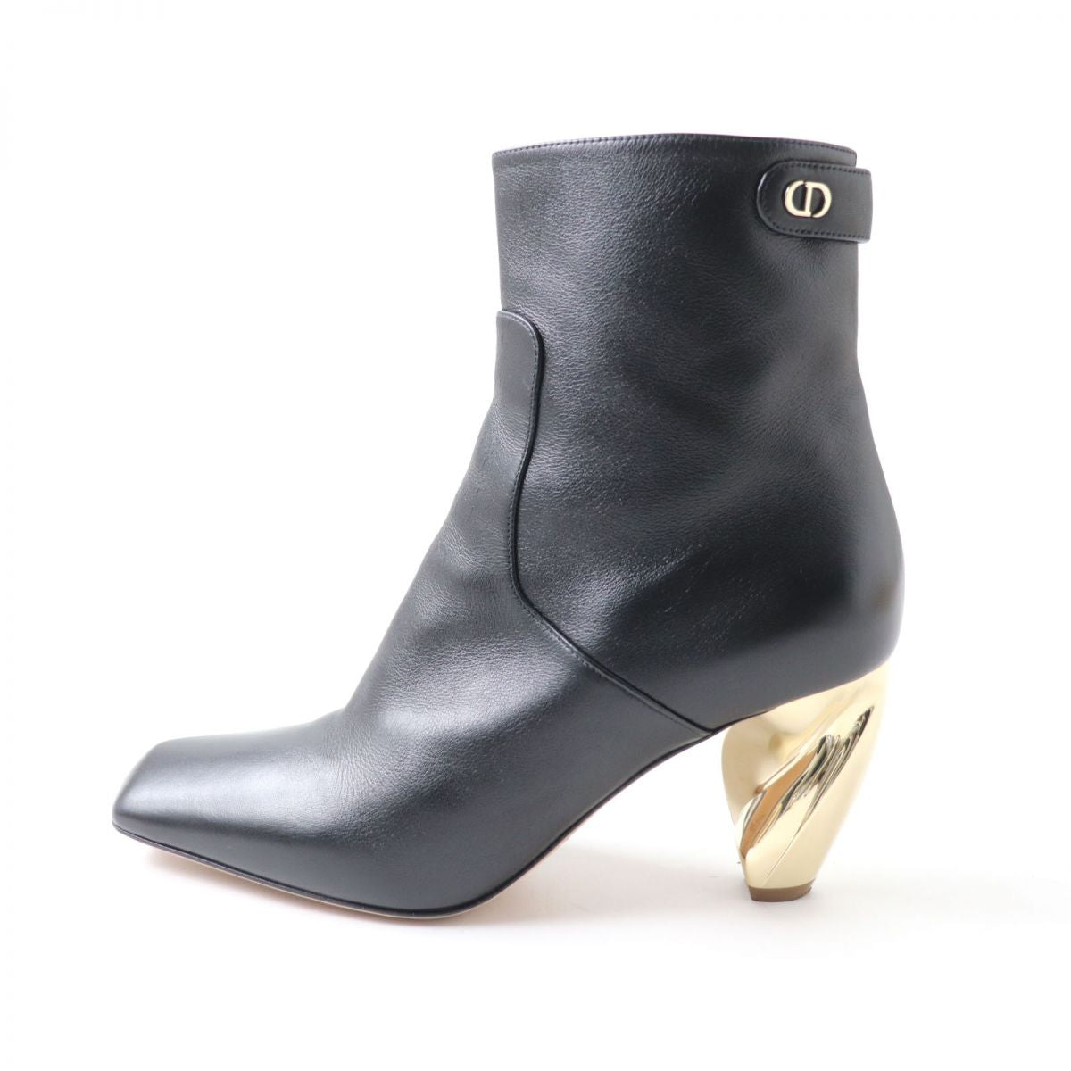 Dior Rhodes 22 Leather Short Boots Black Gold