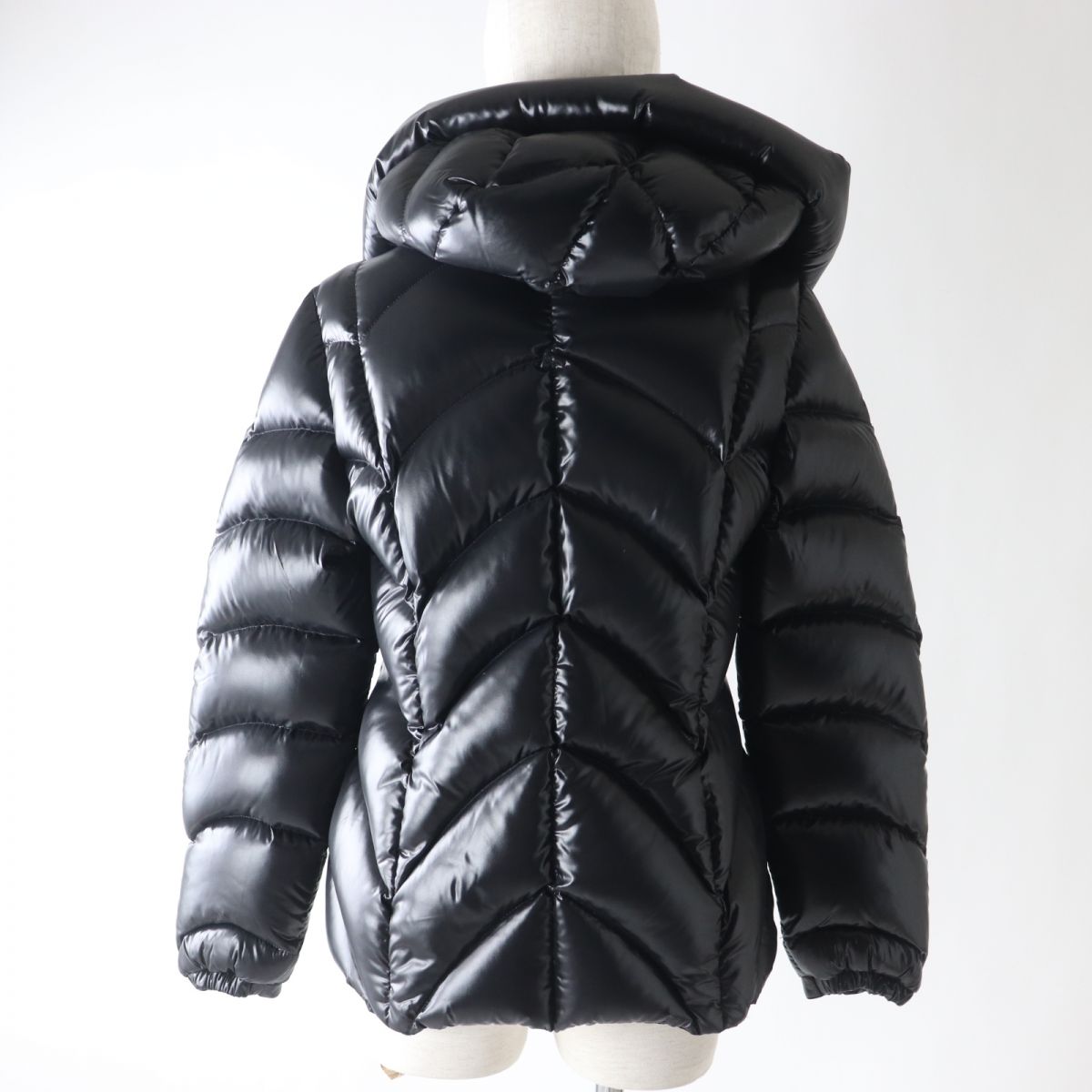 Moncler AKEBIA Logo Hooded Down Jacket Black