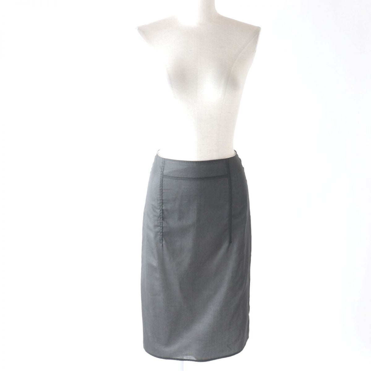 Hermes Gray Knee-Length Skirt 34