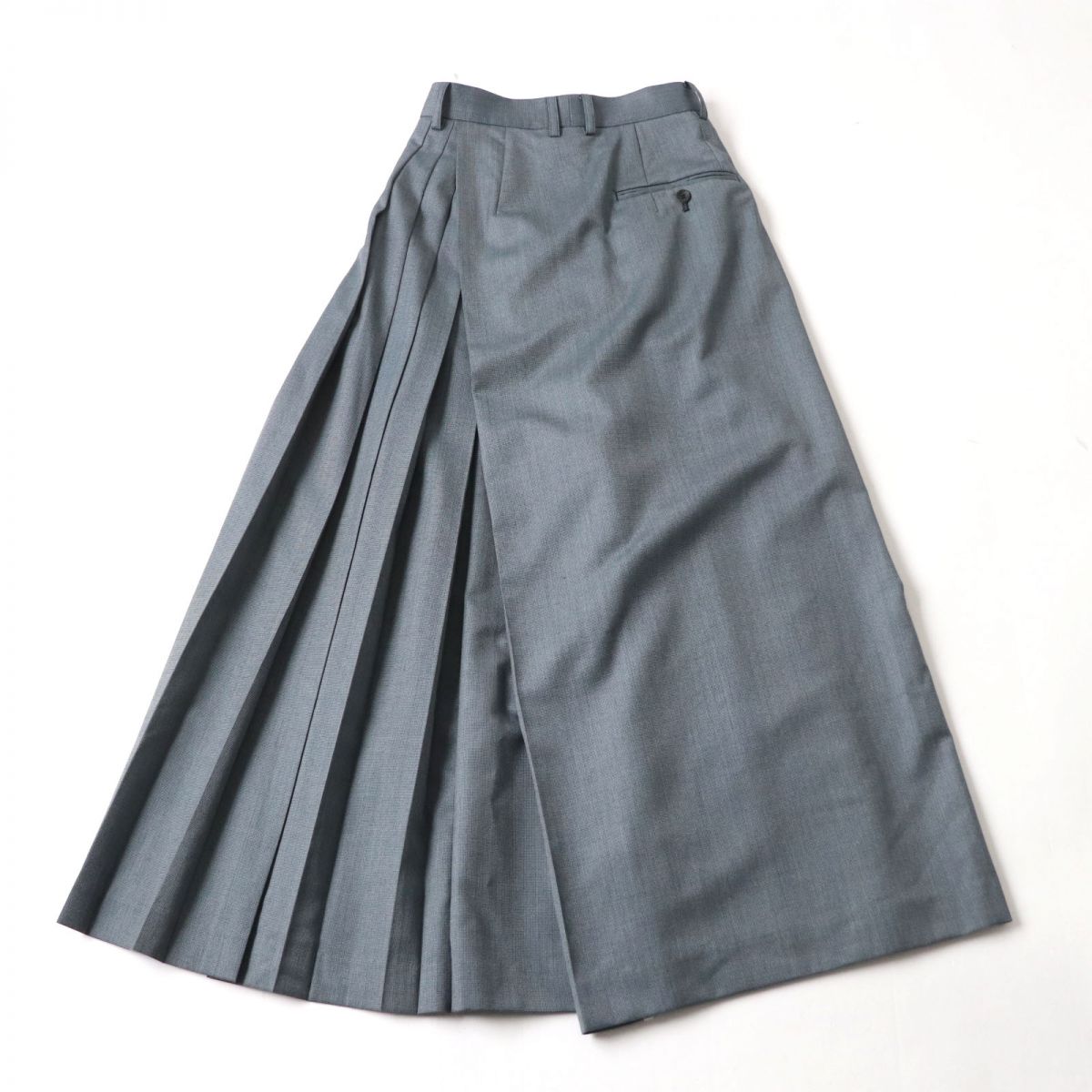 Beautiful People Wool Silk Wrap Skirt Pants Grey