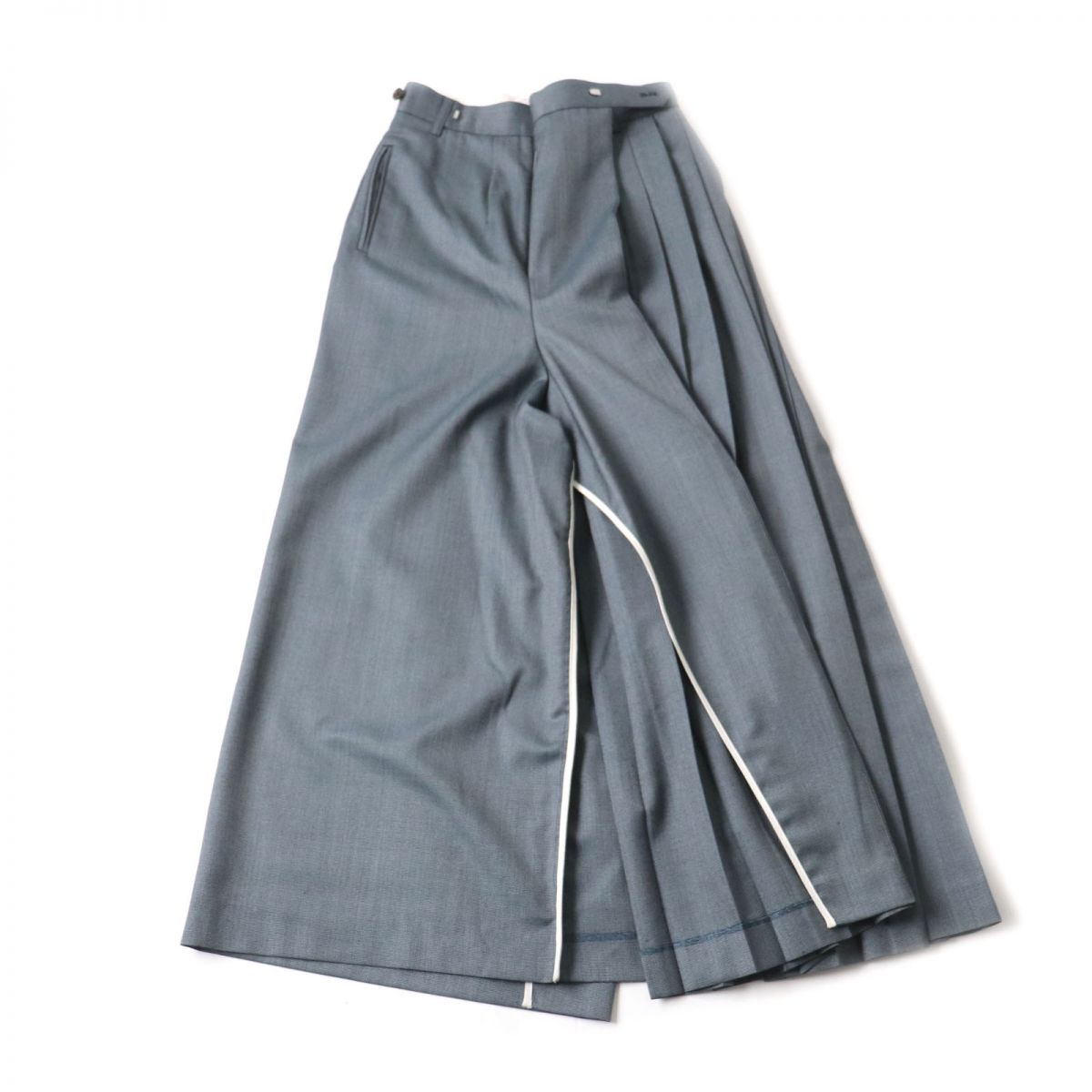 Beautiful People Wool Silk Wrap Skirt Pants Grey