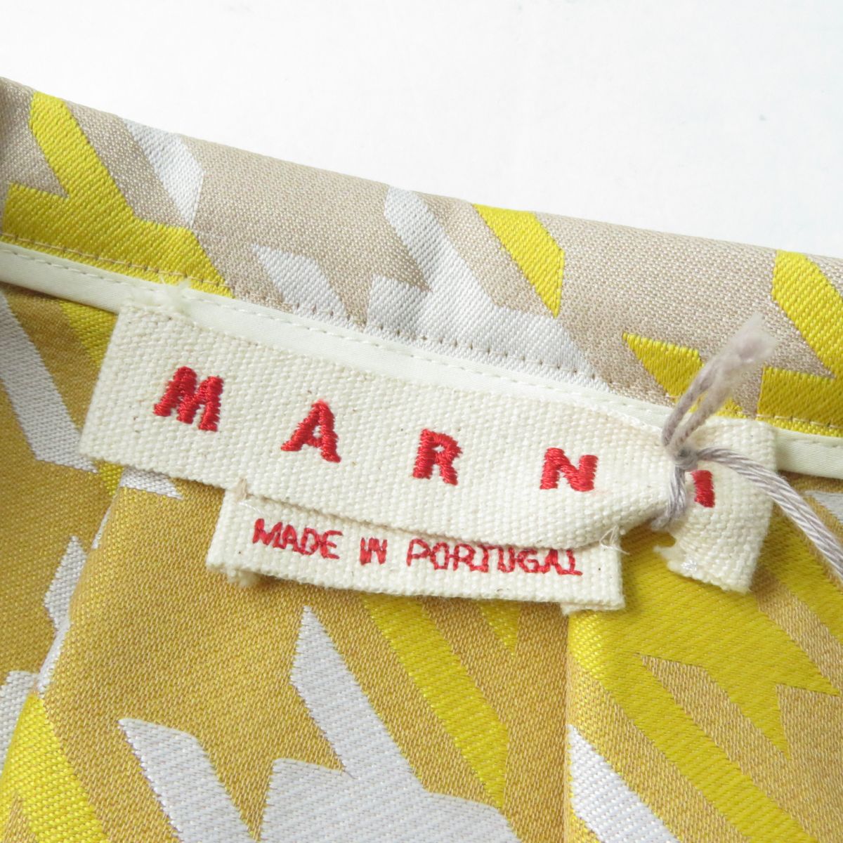 MARNI Macro Houndstooth Pleated Skirt Multicolor 38